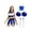 Blue B, variant on Zaldita Women's 5Pcs Cheerleading Team Uniform Outfits Cheer Leader Skirts Set for Club Party Holiday Red A M