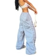 thumbnail image 6 of new loose overalls y2k aesthetically pleasing elastic low-waisted loose trousers with pockets women's pants-As photo shows_e-XL, 6 of 6