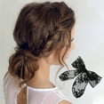 thumbnail image 2 of Unique Bargains 1 Pc Fashion Bow Ribbon Hair Clips Black, 2 of 5