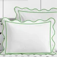 thumbnail image 2 of 400TC Cotton Scallop Embroidery & Border Sateen Solid Duvet Cover Set, 2 of 6