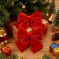 thumbnail image 6 of Luoshdecor 2Pcs Velvet Wreath Bows,Winter Christmas Bows Xmas Hanging Ornaments for Wreath WeddingParty Decoration, 6 of 6