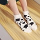 thumbnail image 4 of 2 pares de dibujos animados patrón de vaca calcetines de algodón bajo corte corto calcetines para mujeres niñas, 4 of 7