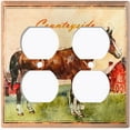 thumbnail image 3 of Metal Light Switch Plate Cover Cute Countryside Horse Animal Farm ANM004, 3 of 13