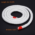 thumbnail image 2 of Unique Bargains 6.57ft x 0.51inch Ceramic Fiber Rope, Square Braided Rope High-Temperature Gasket Seal for Boiler Furnace Oven Kiln Casting, White, 2 of 4