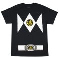thumbnail image 1 of Power Rangers Men's Costume Short Sleeve Black T-Shirt (Large), 1 of 1