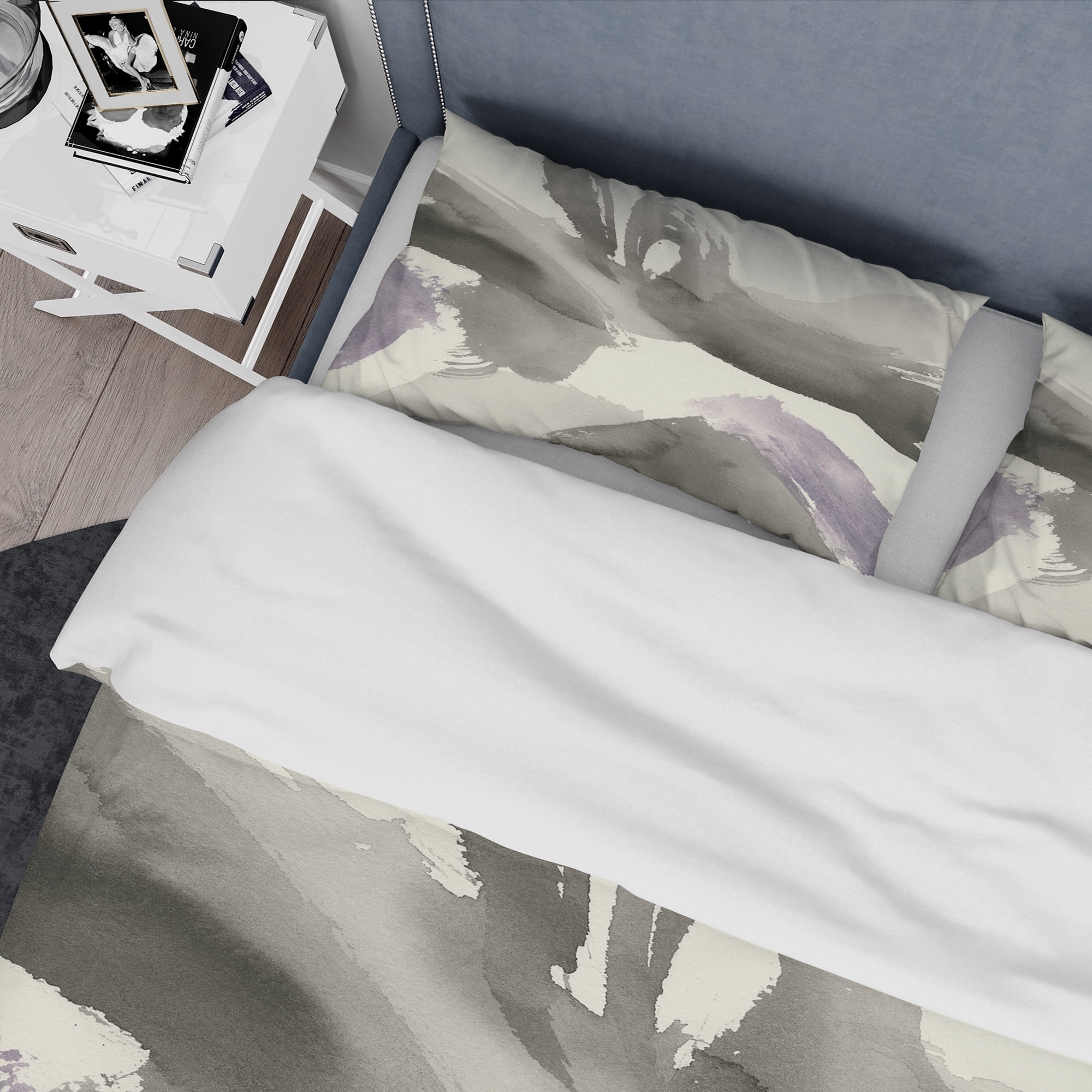 Designart 'minimal geometric Gesture IV' Geometric Duvet Cover Set