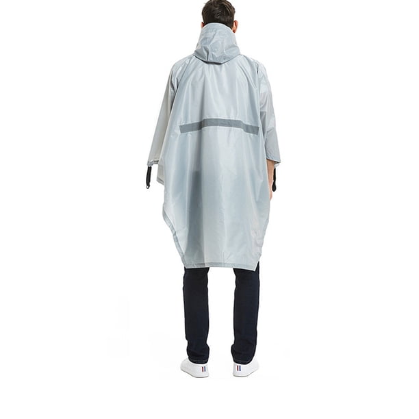 Capa de lluvia resistente al agua resistente al desgaste de las llueva exterior de la ropa Ropa profesional que llovienta cubiertas impermeables para acampar mochilero gris Inevent HA060485-01