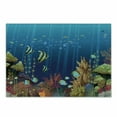thumbnail image 1 of Under the Sea Cutting Board, Coral Reef with Sea Creatures Tropical Oceanic Life Exotic Fishes and Seaweed, Decorative Tempered Glass Cutting and Serving Board, Small Size, Multicolor, by Ambesonne, 1 of 1