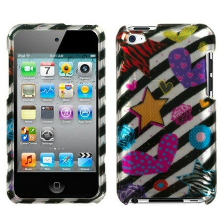 27 Ipod Color Matched - Insten Color Heart (2D Silver) Phone Case For iPod Touch 4