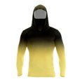 thumbnail image 2 of Gradient Hooded Long Sleeve Shirt for Men UPF 50+ Sun Protection Fishing Hiking Quick Dry Athletic Top Out Summer Sports Wear Cooling Yellow XL, 2 of 5