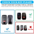 thumbnail image 2 of Key Fob Cover Compatible with Toyota Camry Venza Sienna Land Cruiser Highlander Tundra Corolla Prius 2021-2025 Keychain Case Holder Protector,A-Red, 2 of 6
