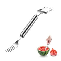 KCEHTA 2-in-1 Stainless Steel Fruit Cutter, 2024 New Watermelon Fork Slicer Cutter for Home Kitchen Gadget