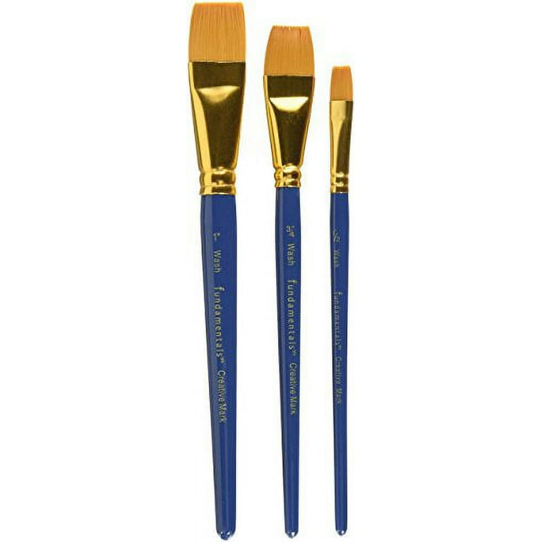 Fundamentals Paint Brush Set Short Handled for Decorative Arts, Watercolor, Acrylic, Oils, Set of 6 Fine Paint Brushes - Set No. 11