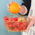 thumbnail image 4 of QIBOORUN Fruit Basket Bowl Stainless Steel Fruit Storage Basket Wire Bowl for kitchen with Bread Vegetables, Sleek Design With Sturdy Steel Construction -Red, 4 of 4