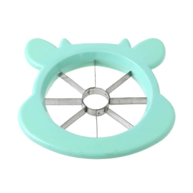 Extractor de corazón de fruta de acero inoxidable verde, duradero, esencial para la cocina para una segmentación sencilla