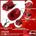 thumbnail image 4 of Rdhnmea Women Men Christmas Cowgirl Hat Wide Brim Light up Shiny Sequins Western Hats for Wedding Rave Party Xmas Costume, 4 of 6