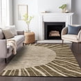 thumbnail image 5 of HomeRoots 655362 3 x 5 ft. Brown & Beige Abstract Transitional Washable Machine Made Rectangle Area Rug with UV Protection, 5 of 9