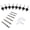 Flat Black, variant on Large Head Rivet Kit w/ Drill Bits, Orange, 3/16 Inch, 500-Piece