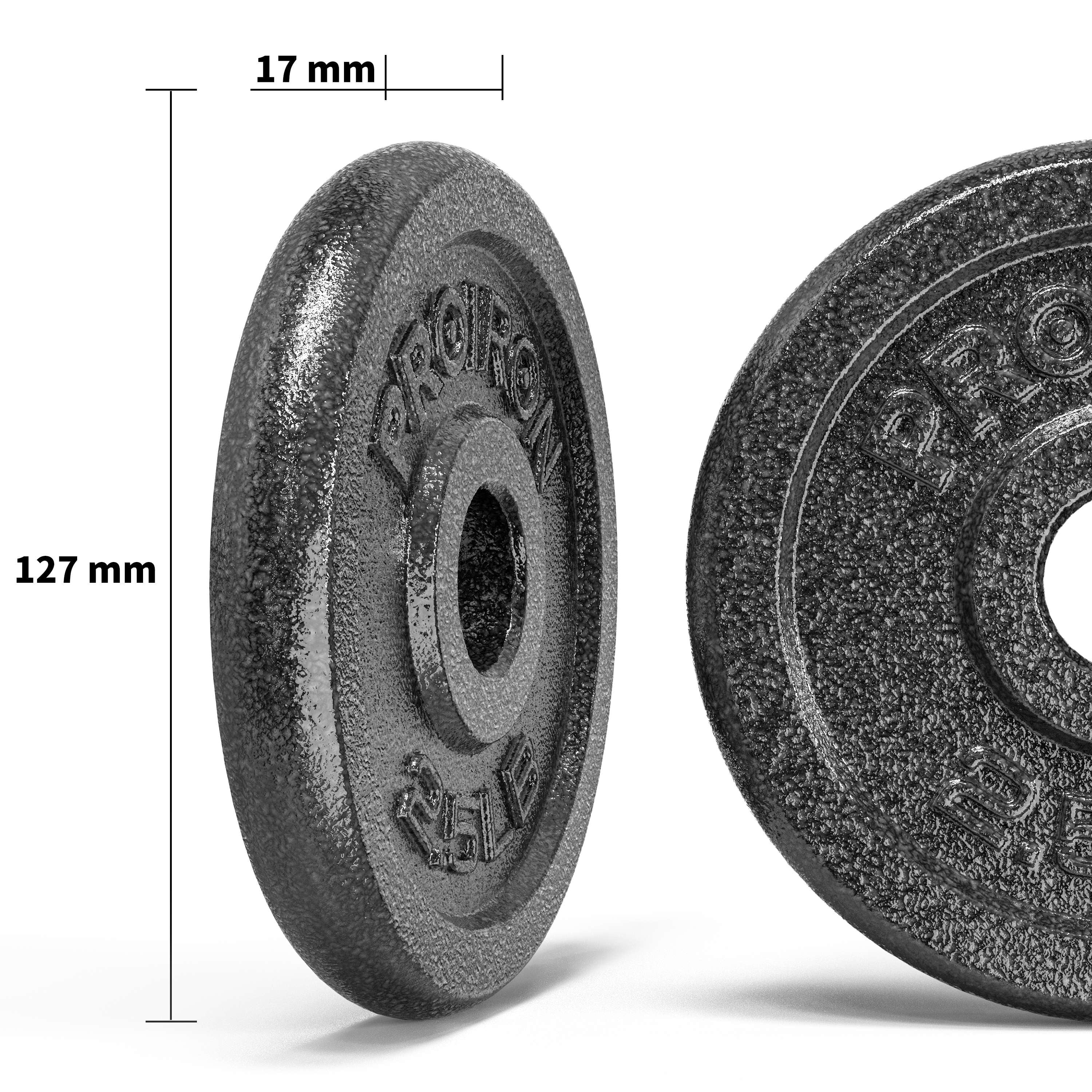 PROIRON Cast Iron Standard Plate 2.5Lb, Pair