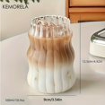 thumbnail image 2 of Taza de cristal INS, vaso resistente al calor, transparente, té, jugo, leche, café, vasos de agua para el hogar, taza de cerveza a rayas, 2/4/6 Uds., 2 of 5