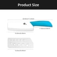 thumbnail image 4 of 6" Ceramic Vegetable Cleaver Kitchen Chef Knife with Blade Cover Soft Handle Rustproof No-stick Meat Slicing Fruit Paring Cutter (Blue), 4 of 7