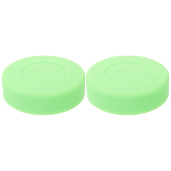 ELAYARD Official Regulation PVC Ice Hockey Puck Green for Playing 2Pcs