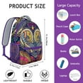 thumbnail image 6 of Artistic Waterproof School Backpack - Vintage Paisley Floral Print & Breathable Mesh Straps for Teens, 6 of 6