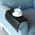 thumbnail image 1 of Flexible/Foldable Sofa Arm Tray Table for Couch - Perfect for Drinks, Snacks, Remote Control or Phone - Great Armrest Tray (Black), 1 of 5