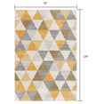 thumbnail image 2 of 8â€™ x 11â€™ Yellow Triangular Lattice Area Rug, 2 of 7