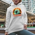 thumbnail image 2 of Retro Just a Boy Who Love Surfing, Surf Enthusiast or Surfer, White Hooded Sweatshirt or Hoodie, Small, 2 of 5