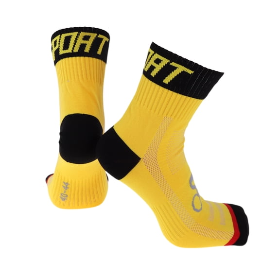Cycling Socks Sweat-Absorbent,Anti-Friction l Outdoor Bike Socks Yellow,Black Unsex 1 Pair Letter,Colorblocked