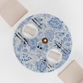 thumbnail image 3 of Blue White Paisley Floral Tablecloth 60 Inch Round Table Cover, Romantic Doodle Texture Waterproof Table Cloth Cover, Round Polyester Tablecloth for Outdoor Picnic Camping and Kitchen Dining Party, 3 of 6