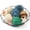 Blue, variant on 6pcs 3.5inch Woven Wicker Rattan Balls Decorative Ball Twig Orbs Green Orbs Vase Bowl Filler for Tabletop Decor (Beige White)