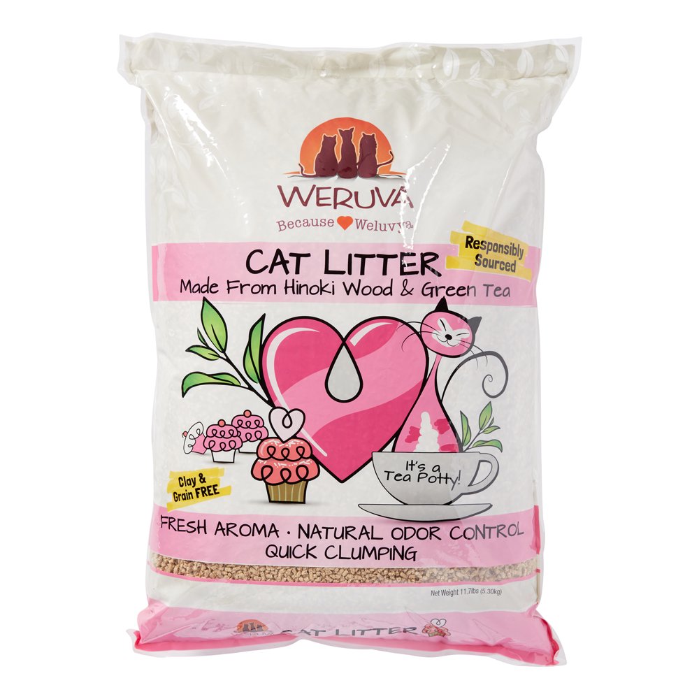 Weruva GrainFree Wood & Green Tea Cat Litter, 11.7 Lb