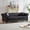 Black, variant on YWEN Mid Century Modern Couch, 85.5"W Velvet Fabric Button Tufted Oversized Loveseat Sofa with Nailhead Trim & Roll Armrests, Deep Seat Comfy Chesterfield Sofa for Living Room, Office(3 Seater)