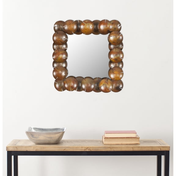 SAFAVIEH Round Cup Mirror Copper