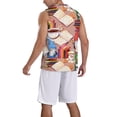 thumbnail image 2 of Pofeuu Gnomes Books Tea Cups Print Basketball Jersey, Shirts for Men Youth Basketball Jersey Crew Neck-X-Large, 2 of 6