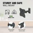 thumbnail image 4 of ELG FULL20 Full Motion TV Wall Mount Bracket for 15–58 in TVs, Heavy-Duty Tilt and Swivel, VESA 75x75 to 200x200, 4 of 10