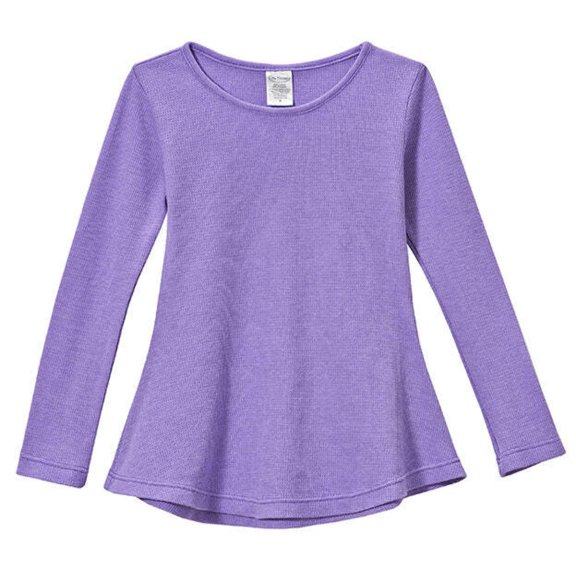 Girls Soft Cozy Thermal Long Sleeve Tunic | Deep Purple