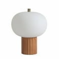 thumbnail image 2 of NOVA OF CALIFORNIA Tambo Accent Table Lamp - Natural Ash Wood Finish, Weathered Brass, 2 of 11