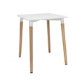 thumbnail image 3 of OFM Mid Century Modern 24" Square Dining Table, Solid Wood Legs, White, 3 of 19
