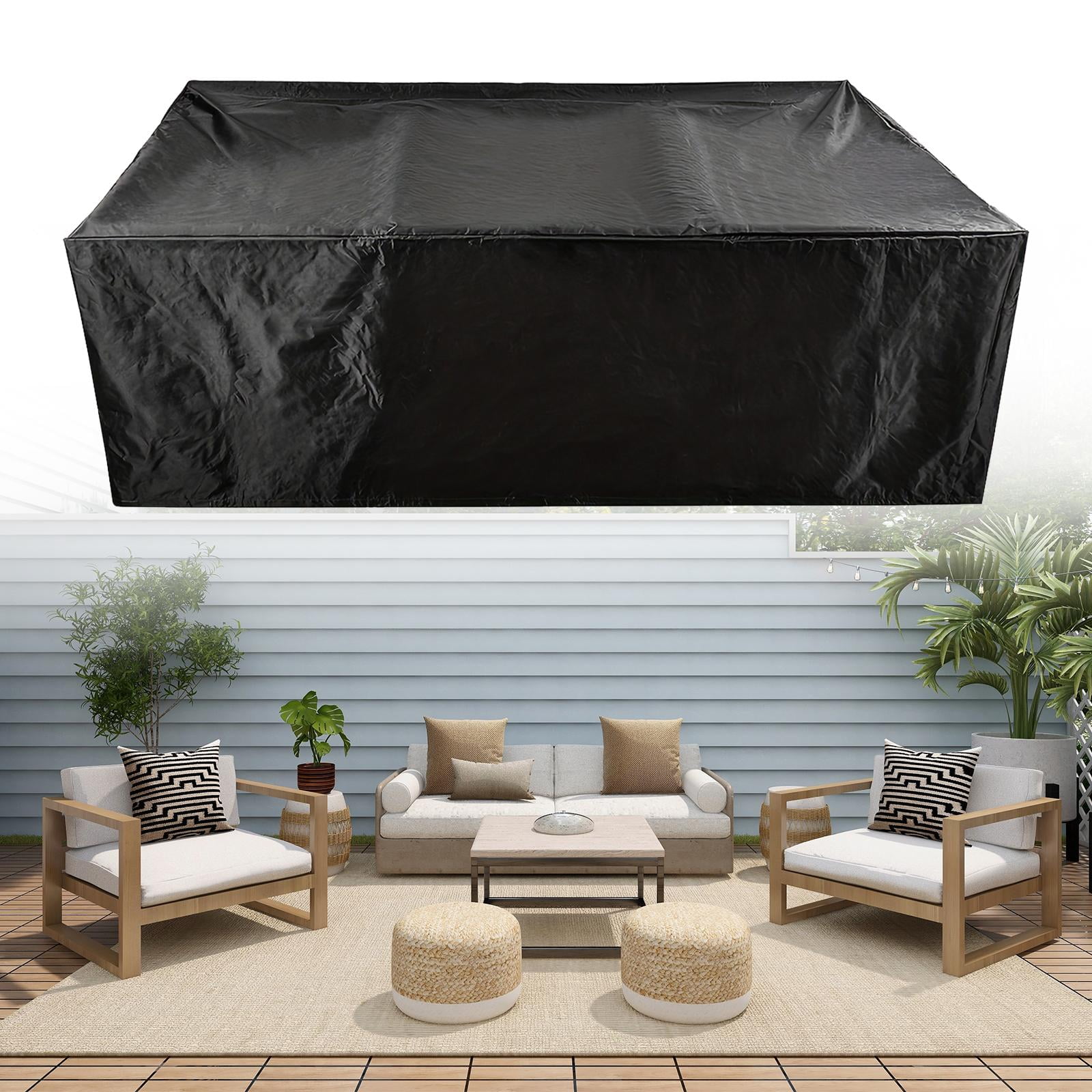 Patio Furniture Covers Protection Outside Waterproof Windproof Dining Set Cover Outdoor Furniture Covers for Garden Furniture Sectional Sofa 320cmx320cmx80cm