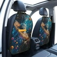 thumbnail image 3 of Gaeub Colorful Planet Universe Print Anti-Kick Storage Mat for Car Seats 2 Pcs, Car Kick Mats with 3 Pocket Protector, Essential Car Seat Protector for Child Car Seat,Car Seat Protector, 3 of 8