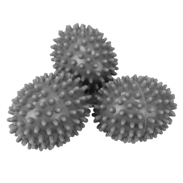 Home Basics 3 Pack Spiked Plastic Dryer Balls, Grey