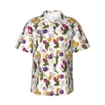 thumbnail image 2 of Goofa Tulips Flowers Hawaiian Shirt for Men, Unisex Summer Beach Casual Short Sleeve Button Down Shirts,Aloha Tropical Floral print shirt-Medium, 2 of 9
