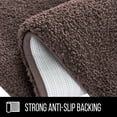 thumbnail image 4 of 24 x 16 Non Slip Bathroom Rugs Durable Soft Bath-Mat for Bathroom Machine Washable Bath Mats Rugs Water Absorbent Bathroom Mats with Fluffy Microfiber Brown, 4 of 6