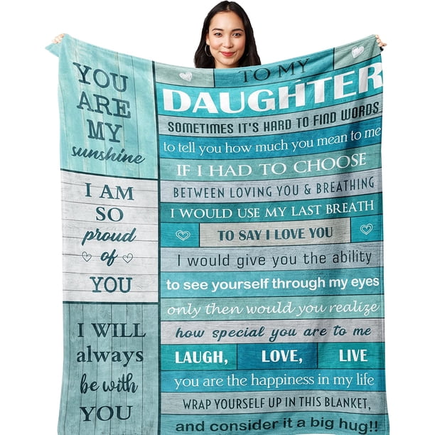 LHSHID Daughter Gift from Mom Dad Gifts for Daughter from Mothers Father Birthday Gifts for Daughter Daughter Gifts for Graduation Christmas Birthday Valentines Mothers Day Blanket 40"x50"