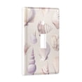 thumbnail image 2 of Yayeee Toggle Light Switch Wall Plate 1-Gang 4.5"x2.7" Home Decorative Outlet Cover, Purple Watercolor Seashells, 2 of 7