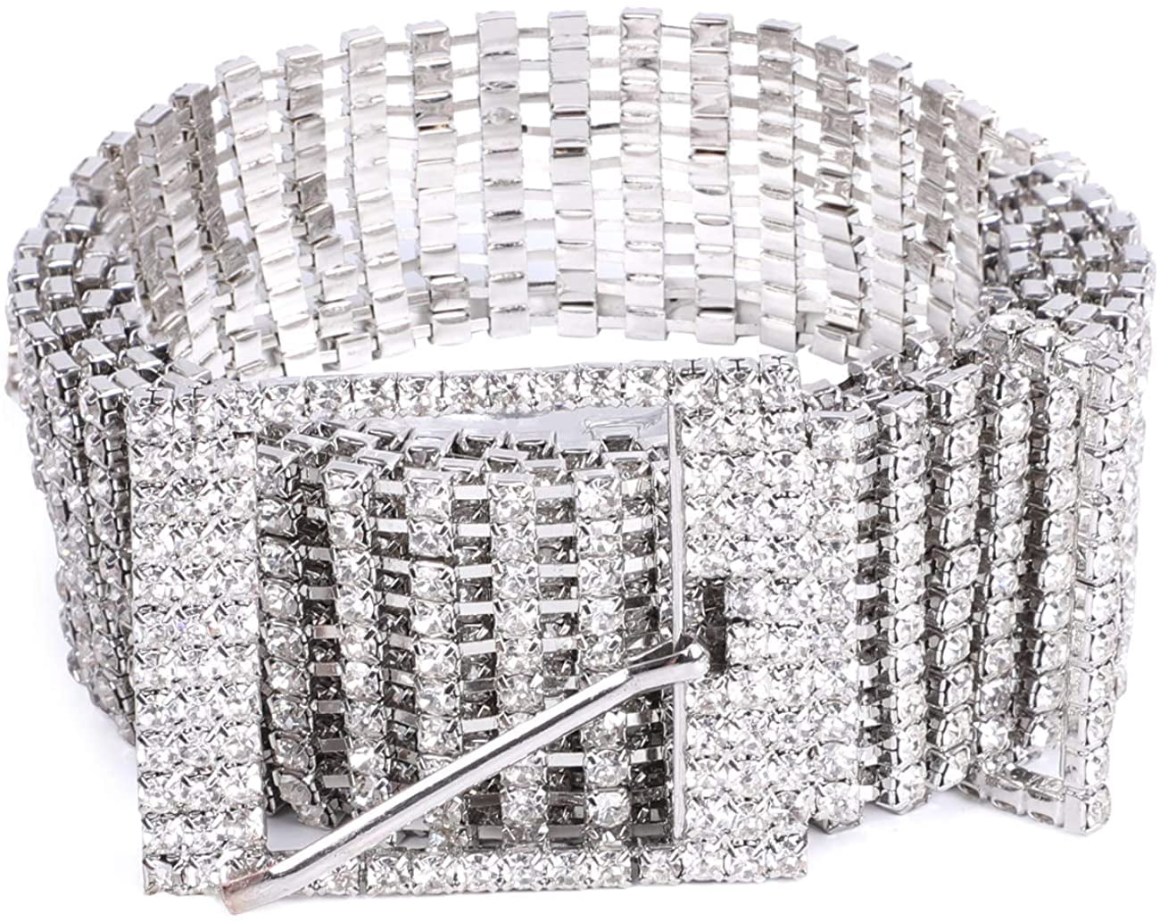 Women Rhinestone Chain Waist Belt 