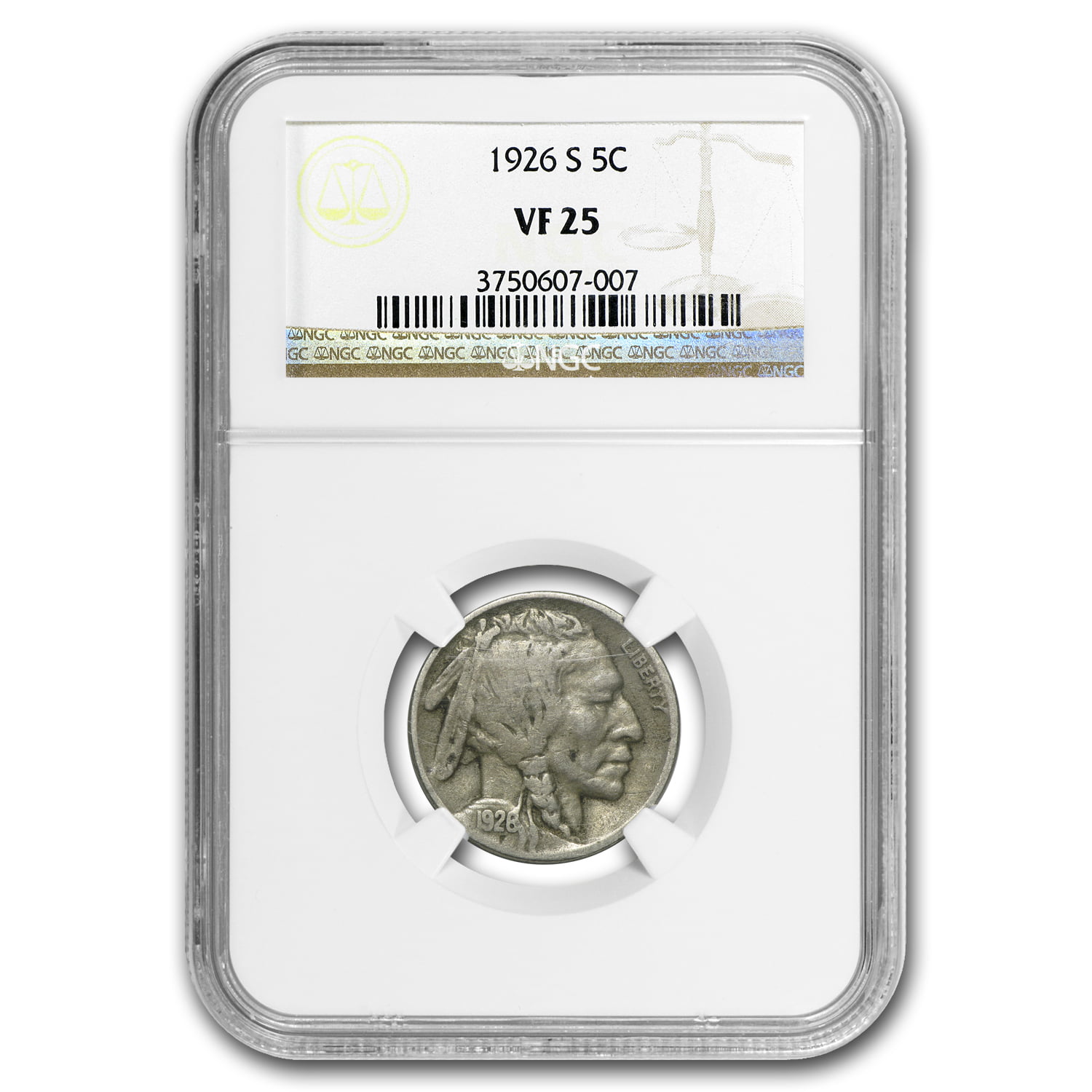 1934 D 5c Indian Head Buffalo Nickel US Coin VF Very Fine 